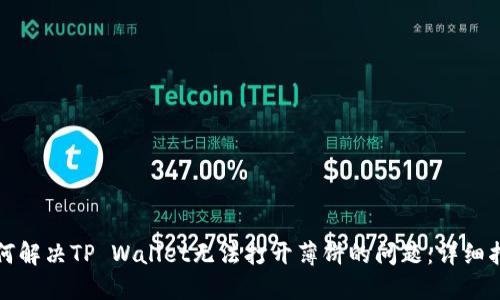 如何解决TP Wallet无法打开薄饼的问题：详细指南